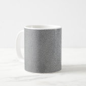 Cooles graues Leder Mit Monogramm Tasse (Vorderseite Links)