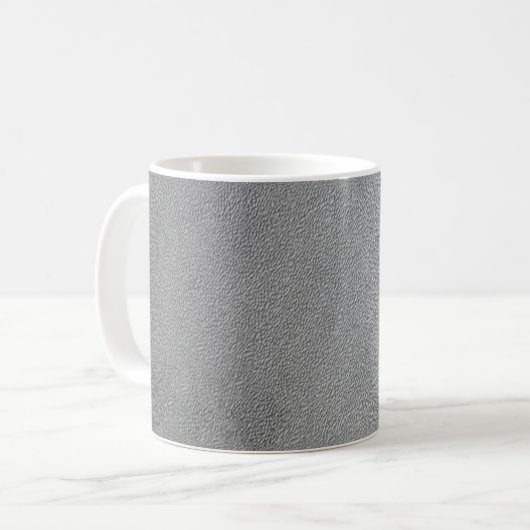 Cooles graues Leder Mit Monogramm Tasse (Vorderseite Links)