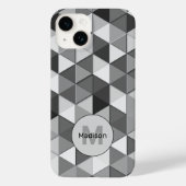 Cooles Graustufendreieck-geometrisches Monogramm Case-Mate iPhone Hülle (Rückseite)