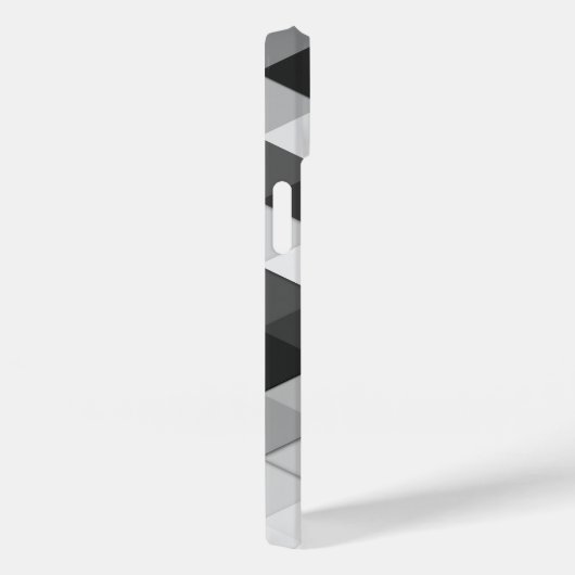 Cooles Graustufendreieck-geometrisches Monogramm Case-Mate iPhone Hülle (Rückseite / Rechts)