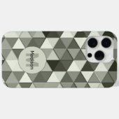 Cooles Graustufendreieck-geometrisches Monogramm Case-Mate iPhone Hülle (Rückseite (Horizontal))