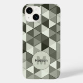 Cooles Graustufendreieck-geometrisches Monogramm Case-Mate iPhone Hülle (Rückseite)