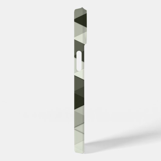 Cooles Graustufendreieck-geometrisches Monogramm Case-Mate iPhone Hülle (Rückseite / Rechts)