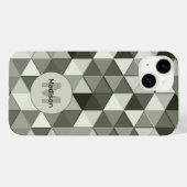 Cooles Graustufendreieck-geometrisches Monogramm Case-Mate iPhone Hülle (Rückseite (Horizontal))