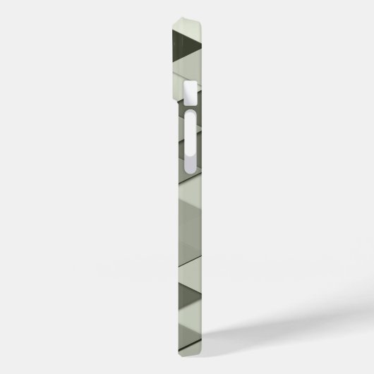 Cooles Graustufendreieck-geometrisches Monogramm Case-Mate iPhone Hülle (Rückseite / Links)