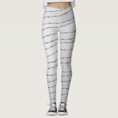 Cooles grauweißes und schwarzes Stacheldraht Leggings (Vorderseite)