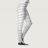 Cooles grauweißes und schwarzes Stacheldraht Leggings (Rechts)