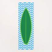 Cooles Green Blue Waves Surfen Yoga Mat Yogamatte (Vorderseite)