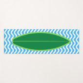 Cooles Green Blue Waves Surfen Yoga Mat Yogamatte (Vorderseite (Horizontal))