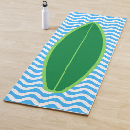 Cooles Green Blue Waves Surfen Yoga Mat Yogamatte