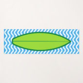 Cooles Green Blue Waves Surfen Yoga Mat Yogamatte (Vorderseite (Horizontal))
