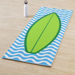 Cooles Green Blue Waves Surfen Yoga Mat Yogamatte