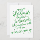 Cooles Green Glitzer St Patrick's Day Party Einladung (Vorderseite)