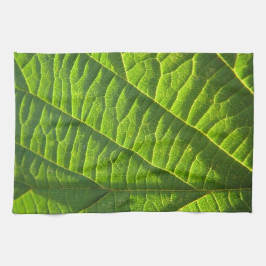 Cooles Green Leaf Muster Geschirrtuch (Horizontal)