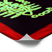 Cooles Green Mayan Design Poster (Ecke)