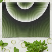 COOLES Green Spiral Muster Geschirrtuch (Gefaltet)
