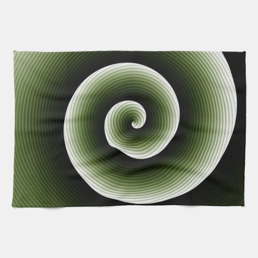COOLES Green Spiral Muster Geschirrtuch (Horizontal)