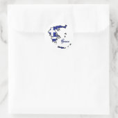 Cooles Griechenland Runder Aufkleber (Tasche)