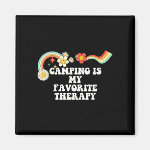 Cooles grooviges Zitat Camping ist meine Lieblings Magnet