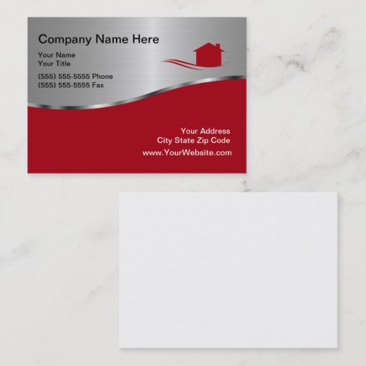 Cooles großes wirkliches Anwesen Visitenkarte (Vorne/Hinten)