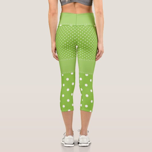 Cooles Grün Capri Leggings (Rückseite)