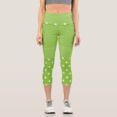Cooles Grün Capri Leggings (Vorderseite)