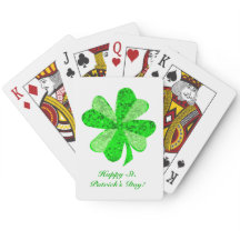 Cooles Grün schimmerndes Kleeblatt St. Patrick's D