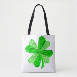 Cooles Grün schimmerndes Kleeblatt St. Patrick's D Tasche