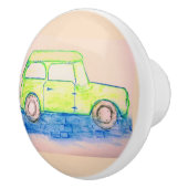 Cooles grünes Auto Keramikknauf (Rechts)