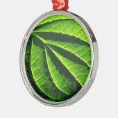 Cooles grünes Blatt Ornament Aus Metall (Links)