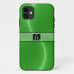 Cooles grünes glänzendes rostfreier Stahl-Metall iPhone 11 Hülle