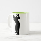 Cooles grünes Golf Zweifarbige Tasse (Vorderseite Links)