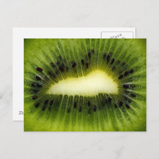 Cooles grünes Kiwi-Obst Postkarte (Vorne/Hinten)