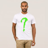 Cooles grünes Neonquestionmark T-Shirt (Vorne ganz)