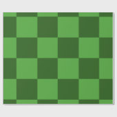 Cooles grünes Schachmuster Geschenkpapier (Flach)