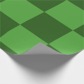 Cooles grünes Schachmuster Geschenkpapier (Ecke)