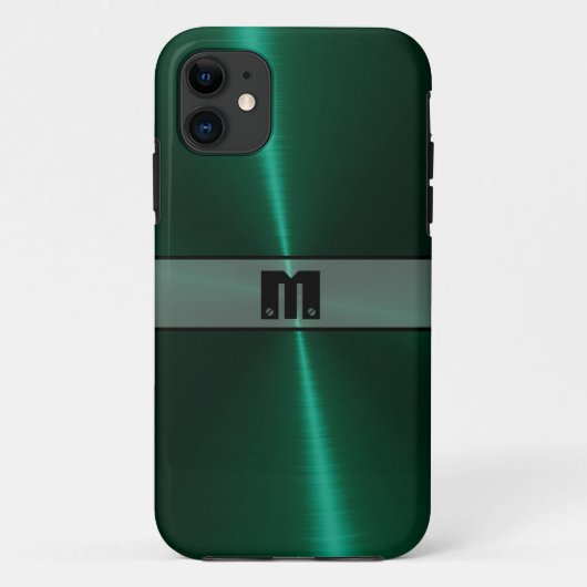 Cooles grünes Stahlmetall 14 Case-Mate iPhone Hülle (Rückseite)