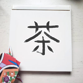Cooles grünes Tee Kanji mit benutzerdefinierter Fa Aufkleber