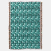 Cooles grünes Weaved-Look Decke (Vorderseite Vertikal)