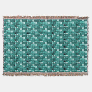 Cooles grünes Weaved-Look Decke