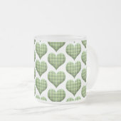 Cooles grünes Weiß Herz St.Patrick's Day Holiday Mattglastasse (VorderseiteRechts)