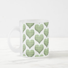Cooles grünes Weiß Herz St.Patrick's Day Holiday Mattglastasse