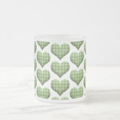 Cooles grünes Weiß Herz St.Patrick's Day Holiday Mattglastasse (Mittel)