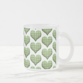 Cooles grünes Weiß Herz St.Patrick's Day Holiday Mattglastasse