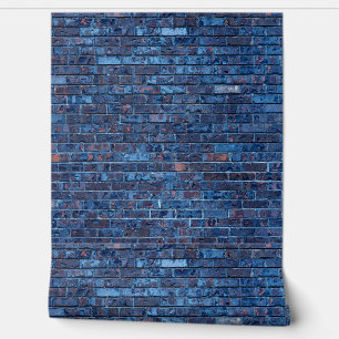 Cooles Grunge Blaues Ziegelmuster Tapete