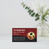 Cooles Grunge Rock and Roll Garage Band Visitenkarte (Stehend Vorderseite)
