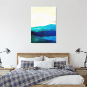 Cooles Grungue Ocean Blue Sea Abstrakte Malerei Leinwanddruck (Insitu (Schlafzimmer))