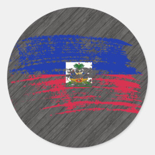 Cooles haitianisches Flaggendesign Runder Aufkleber