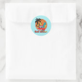 Cooles Hallo Sommersurfen Runder Aufkleber (Tasche)