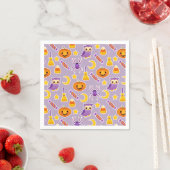 Cooles Halloween-Lila Muster Serviette (Beispiel)